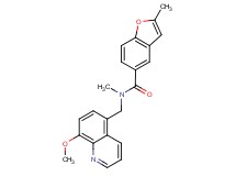 N-[(8-methoxy-5-quinolinyl)methyl]-N,2-dimethyl-1-benzofuran-5-carboxamide