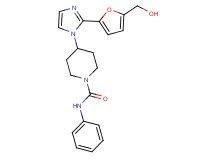 4-{2-[5-(hydroxymethyl)-2-furyl]-1H-imidazol-1-yl}-N-phenylpiperidine-1-carboxamide