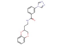 N-[2-(2,3-dihydro-1,4-benzodioxin-2-yl)ethyl]-3-(4H-1,2,4-triazol-4-yl)benzamide