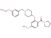 1-(3-ethoxybenzyl)-4-[5-methoxy-2-(1-pyrrolidinylcarbonyl)phenoxy]piperidine