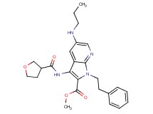 methyl 1-(2-phenylethyl)-5-(propylamino)-3-[(tetrahydro-3-furanylcarbonyl)amino]-1H-pyrrolo[2,3-b]pyridine-2-carboxylate