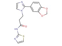 3-[2-(1,3-benzodioxol-5-yl)-1H-imidazol-1-yl]-N-1,3-thiazol-2-ylpropanamide