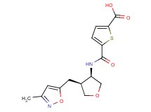 5-[({(3R*,4S*)-4-[(3-methylisoxazol-5-yl)methyl]tetrahydrofuran-3-yl}amino)carbonyl]thiophene-2-carboxylic acid