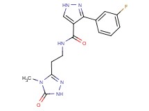 3-(3-fluorophenyl)-N-[2-(4-methyl-5-oxo-4,5-dihydro-1H-1,2,4-triazol-3-yl)ethyl]-1H-pyrazole-4-carboxamide