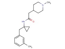 N-[1-(3-methylbenzyl)cyclopropyl]-2-(1-methylpiperidin-4-yl)acetamide