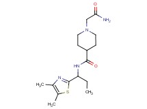 1-(2-amino-2-oxoethyl)-N-[1-(4,5-dimethyl-1,3-thiazol-2-yl)propyl]-4-piperidinecarboxamide