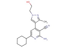 2-amino-6-cyclohexyl-4-[1-(2-hydroxyethyl)-3-methyl-1H-pyrazol-4-yl]nicotinonitrile