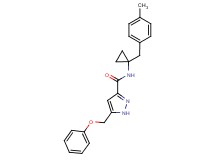 N-[1-(4-methylbenzyl)cyclopropyl]-5-(phenoxymethyl)-1H-pyrazole-3-carboxamide
