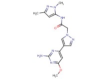 2-[4-(2-amino-6-methoxypyrimidin-4-yl)-1H-pyrazol-1-yl]-N-(1,3-dimethyl-1H-pyrazol-5-yl)acetamide