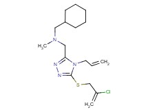 ({4-allyl-5-[(2-chloro-2-propen-1-yl)thio]-4H-1,2,4-triazol-3-yl}methyl)(cyclohexylmethyl)methylamine
