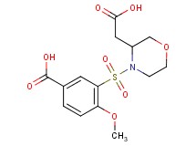 3-{[3-(carboxymethyl)-4-morpholinyl]sulfonyl}-4-methoxybenzoic acid
