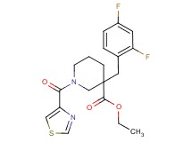 ethyl 3-(2,4-difluorobenzyl)-1-(1,3-thiazol-4-ylcarbonyl)-3-piperidinecarboxylate