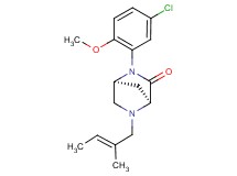 (1S*,4S*)-2-(5-chloro-2-methoxyphenyl)-5-[(2E)-2-methyl-2-buten-1-yl]-2,5-diazabicyclo[2.2.1]heptan-3-one