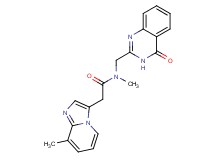 N-methyl-2-(8-methylimidazo[1,2-a]pyridin-3-yl)-N-[(4-oxo-3,4-dihydro-2-quinazolinyl)methyl]acetamide