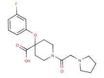 4-(3-fluorophenoxy)-1-(pyrrolidin-1-ylacetyl)piperidine-4-carboxylic acid