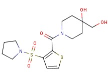 4-(hydroxymethyl)-1-{[3-(pyrrolidin-1-ylsulfonyl)-2-thienyl]carbonyl}piperidin-4-ol