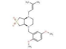 (4aS*,7aR*)-1-(2,5-dimethoxybenzyl)-4-(3-methyl-2-buten-1-yl)octahydrothieno[3,4-b]pyrazine 6,6-dioxide