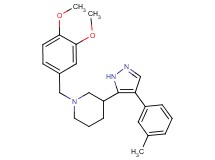 1-(3,4-dimethoxybenzyl)-3-[4-(3-methylphenyl)-1H-pyrazol-5-yl]piperidine