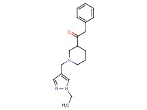 1-{1-[(1-ethyl-1H-pyrazol-4-yl)methyl]-3-piperidinyl}-2-phenylethanone