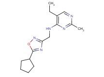 N-[(5-cyclopentyl-1,2,4-oxadiazol-3-yl)methyl]-5-ethyl-2-methylpyrimidin-4-amine