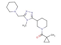 1-[(1-methylcyclopropyl)carbonyl]-3-[4-methyl-5-(piperidin-1-ylmethyl)-4H-1,2,4-triazol-3-yl]piperidine