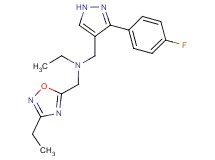 N-[(3-ethyl-1,2,4-oxadiazol-5-yl)methyl]-N-{[3-(4-fluorophenyl)-1H-pyrazol-4-yl]methyl}ethanamine