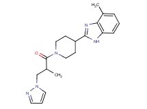 4-methyl-2-{1-[2-methyl-3-(1H-pyrazol-1-yl)propanoyl]-4-piperidinyl}-1H-benzimidazole