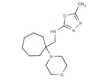 5-methyl-N-[(1-morpholin-4-ylcycloheptyl)methyl]-1,3,4-oxadiazol-2-amine