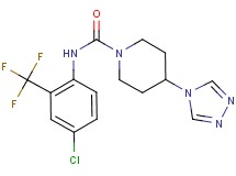 N-[4-chloro-2-(trifluoromethyl)phenyl]-4-(4H-1,2,4-triazol-4-yl)piperidine-1-carboxamide
