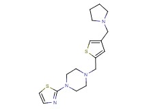 1-{[4-(pyrrolidin-1-ylmethyl)-2-thienyl]methyl}-4-(1,3-thiazol-2-yl)piperazine