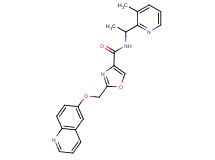 N-[1-(3-methylpyridin-2-yl)ethyl]-2-[(quinolin-6-yloxy)methyl]-1,3-oxazole-4-carboxamide