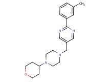 2-(3-methylphenyl)-5-{[4-(tetrahydro-2H-pyran-4-yl)piperazin-1-yl]methyl}pyrimidine