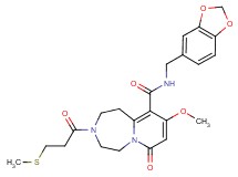 N-(1,3-benzodioxol-5-ylmethyl)-9-methoxy-3-[3-(methylthio)propanoyl]-7-oxo-1,2,3,4,5,7-hexahydropyrido[1,2-d][1,4]diazepine-10-carboxamide
