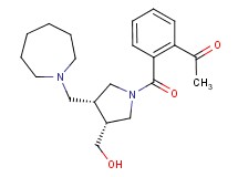 1-(2-{[(3R*,4R*)-3-(azepan-1-ylmethyl)-4-(hydroxymethyl)pyrrolidin-1-yl]carbonyl}phenyl)ethanone