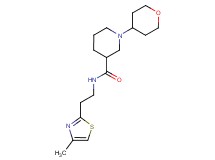 N-[2-(4-methyl-1,3-thiazol-2-yl)ethyl]-1-(tetrahydro-2H-pyran-4-yl)-3-piperidinecarboxamide