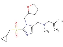 N-{[2-[(cyclopropylmethyl)sulfonyl]-1-(tetrahydro-2-furanylmethyl)-1H-imidazol-5-yl]methyl}-N,2-dimethyl-2-propen-1-amine