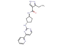 3-ethyl-N-((1S*,3S*)-3-{[4-(2-pyridinyl)-2-pyrimidinyl]amino}cyclopentyl)-1H-pyrazole-4-carboxamide