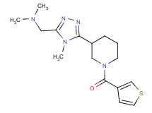 N,N-dimethyl-1-{4-methyl-5-[1-(3-thienylcarbonyl)piperidin-3-yl]-4H-1,2,4-triazol-3-yl}methanamine