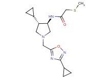 N-{rel-(3R,4S)-4-cyclopropyl-1-[(3-cyclopropyl-1,2,4-oxadiazol-5-yl)methyl]-3-pyrrolidinyl}-2-(methylthio)acetamide hydrochloride
