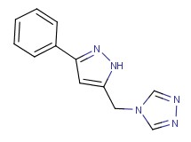 4-[(3-phenyl-1H-pyrazol-5-yl)methyl]-4H-1,2,4-triazole
