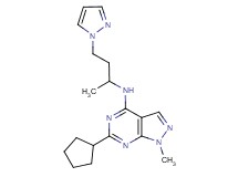 6-cyclopentyl-1-methyl-N-[1-methyl-3-(1H-pyrazol-1-yl)propyl]-1H-pyrazolo[3,4-d]pyrimidin-4-amine
