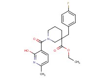 ethyl 3-(4-fluorobenzyl)-1-[(2-hydroxy-6-methyl-3-pyridinyl)carbonyl]-3-piperidinecarboxylate