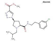 methyl 1-[(3S,5S)-5-({[2-(3-chlorophenyl)ethyl]amino}carbonyl)-1-isobutyl-3-pyrrolidinyl]-1H-1,2,3-triazole-4-carboxylate