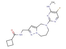 N-({5-[5-fluoro-4-(methylamino)pyrimidin-2-yl]-5,6,7,8-tetrahydro-4H-pyrazolo[1,5-a][1,4]diazepin-2-yl}methyl)cyclobutanecarboxamide