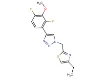 4-(2,4-difluoro-3-methoxyphenyl)-1-[(4-ethyl-1,3-thiazol-2-yl)methyl]-1H-1,2,3-triazole