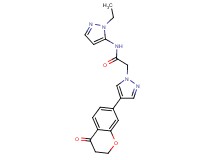 N-(1-ethyl-1H-pyrazol-5-yl)-2-[4-(4-oxo-3,4-dihydro-2H-chromen-7-yl)-1H-pyrazol-1-yl]acetamide