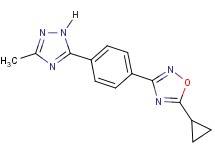 5-cyclopropyl-3-[4-(3-methyl-1H-1,2,4-triazol-5-yl)phenyl]-1,2,4-oxadiazole