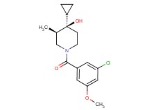 (3R*,4R*)-1-(3-chloro-5-methoxybenzoyl)-4-cyclopropyl-3-methyl-4-piperidinol