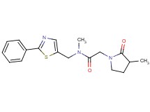 N-methyl-2-(3-methyl-2-oxopyrrolidin-1-yl)-N-[(2-phenyl-1,3-thiazol-5-yl)methyl]acetamide