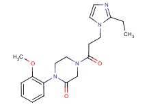 4-[3-(2-ethyl-1H-imidazol-1-yl)propanoyl]-1-(2-methoxyphenyl)-2-piperazinone
